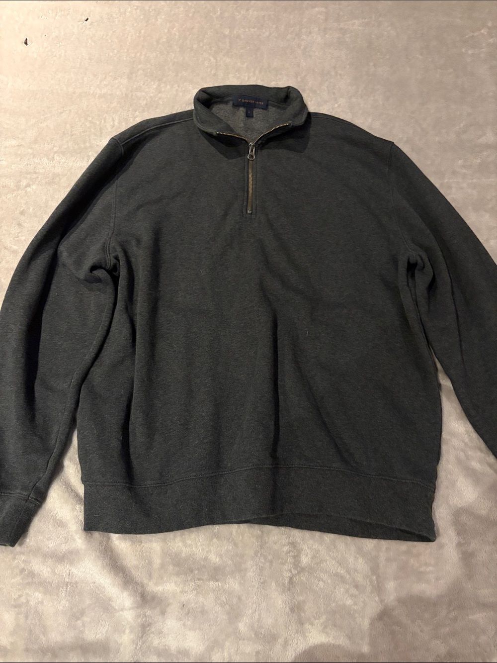 Men's Denver Hayes Charcoal Quarter-Zip Sweater